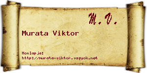 Murata Viktor névjegykártya